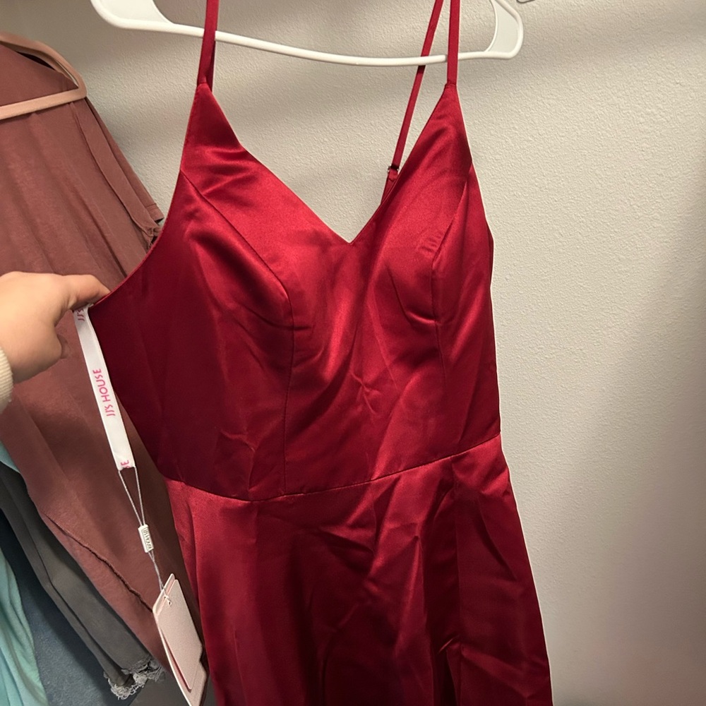 JJ House Burgundy Bridesmaid dress